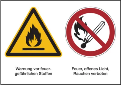 Produktbild von Dreifke® Produktsicherheitsschild, Feuergefährliche Stoffe, 148 x 210 mm, PVC...