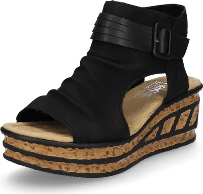 Produktbild von Rieker Damen Keilsandalette schwarz