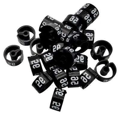 Produktbild von 25 Stück Tex-Clip in Schwarz zur Größenkennzeichnung