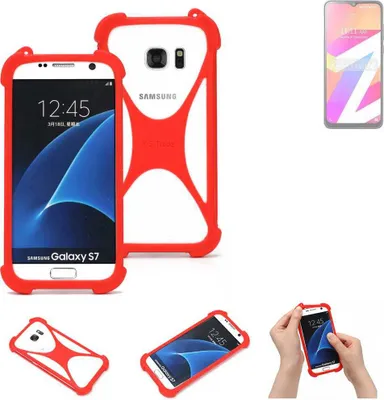 Produktbild von K-S-Trade Handy-Hülle kompatibel mit Lava Z3 Pro Schutz-Hülle Bumper Silikon Schutz Hülle Cover Case Silikoncase Silikonbumper TPU Softcase