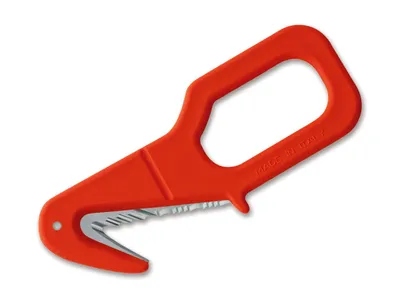 Zdjęcie produktu dla TS.05 Czerwony nóż ratowniczy Italia przecinak do pasów czerwony rosso Przecinak do lin