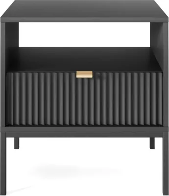 Produktbild von Nachttisch, Couchtisch, Schlafzimmertisch, kleiner Tisch - 54 x 56 x 39 cm - Nachttisch Light S54 Schwarz