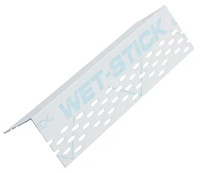Produktbild von Strait-Flex 50x Wet-Stick 90° Kantenprofil, Weiß, 50 Stück à 274cm, wasseraktivierbar selbstklebend, Eckschutzschiene für Außenkanten im Trockenbau, hoher Kantenschutz