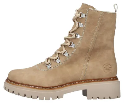 Zdjęcie produktu dla Buty damskie Rieker, sznurowane, beżowe, do codziennego użytku