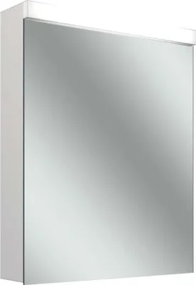 Image de Schneider LOW basic 15 LED Armoire de toilette avec éclairage, 1 porte 50cm, butée changeable, 495x147x747mm, 171.450.02.02