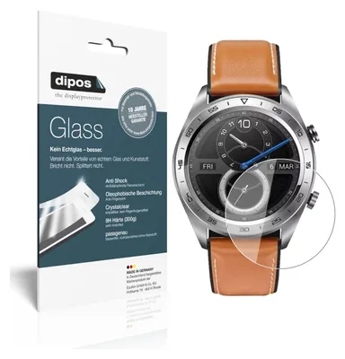 Produktbild von 2x Schutzfolie für Honor Watch Magic - Anti-Shock 9H Folie dipos Glass