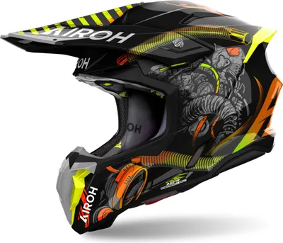 Obrázok produktu pre Krížová prilba Bezpečnostná prilba Motocyklová prilba AIROH Twist 3.0 Toxic Multicoloured Veľkosť M