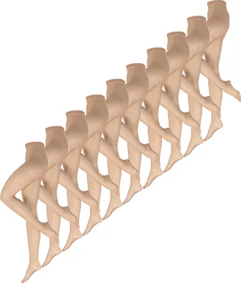 Produktbild von NUR DIE Damen Feinstrumpfhose 10-Pack Seidenfein 15 DEN - teint - Größe 38-40