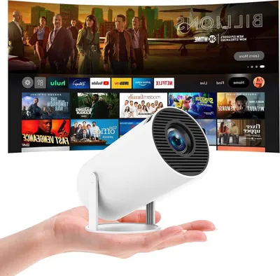 Zdjęcie produktu dla Mini projektor - Przenośny projektor - Kino domowe - Wyświetlacz o przekątnej 130 cali - 0,62 kg - Biały