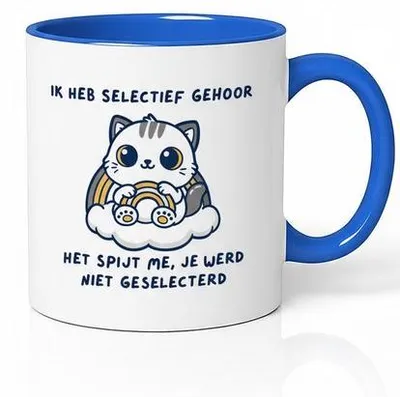 Productafbeelding van Ik Heb Selectief Gehoor Mok - Grappige Koffiemok Cadeau
