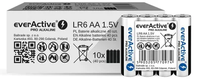 Produktbild von everActive AA Batterien 40er Pack, Pro Alkaline, Mignon LR6 R6 1.5V