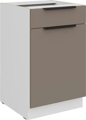 Produktbild von Unterschrank mit Schublade LUNARA – Breite 50 cm, Dunkelbeige/Weiß
