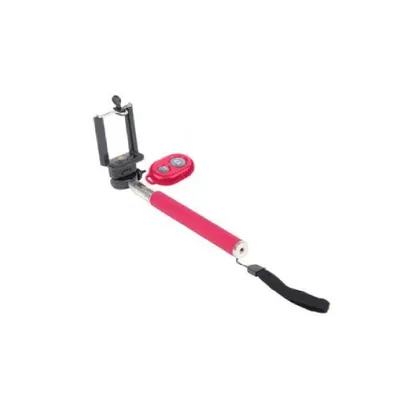 Produktbild von Selfie Stick Monopod mit Bluetooth Fernbedienung, rosa