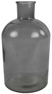 Produktbild von Countryfield Blumen/Zweige Vase - grau/transparent - Glas - Apothekerflaschenform - 17 x 31 cm