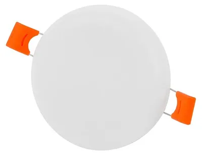 Image de Spot LED encastrable LITE, modèle Einbaupanel Ledom, blanc, sans cadre, diamètre 9 cm, 8W, 800 lumens, lumière blanc chaud 2700K