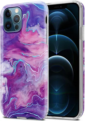 Immagine prodotto di Cadorabo custodia protettiva per Apple iPhone 12 PRO MAX in TPU viola Custodia per cellulare Custodia Cover