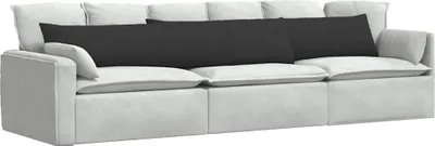 Immagine prodotto di Cuscini per divano vidaXL, 2 pezzi, neri, 200 x 40 cm, in tessuto