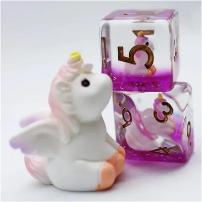 Productafbeelding van Foam Brain Games dobbelsteen set, mystisch eenhoorn, voor rollenspellen