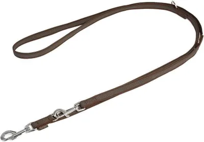Produktbild von Mystique® Gummierte Umhängeleine Leine 20mm Standard Karabiner braun 2,5m