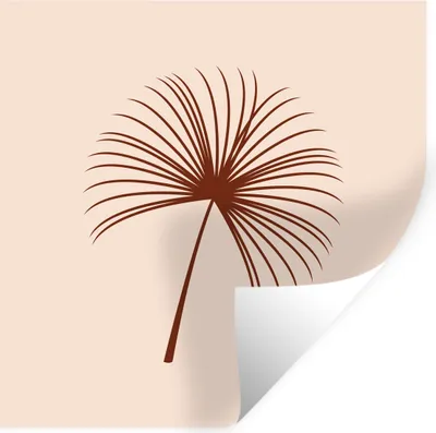 Produktbild von MuchoWow® Wandtattoo Wandsticker Wandaufkleber Sommer - Pflanze - Pastell 100x100 cm Selbstklebend und Repositionierbar - Wierderverwendbar - Selbstklebend