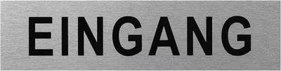 Produktbild von Türschilder in verschieden Größen + Bilder + Sprüche Türschild selbstklebend Firmenschild Eingang 160x40mm BWE