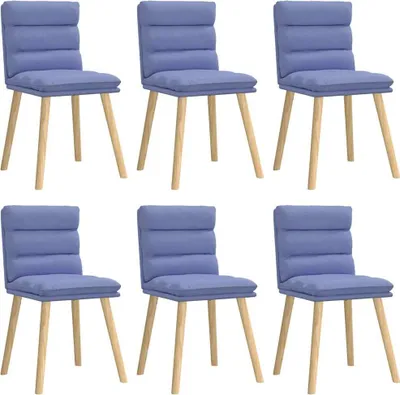 Produktbild von Esszimmerstühle 6 Stk. Jeansblau Stoff