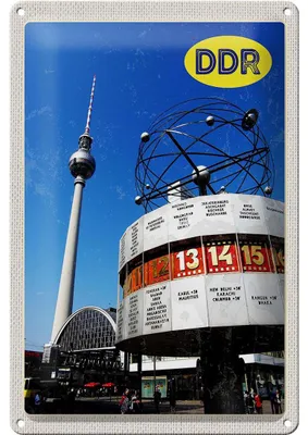 Produktbild von Blechschild Reise 20x30cm Berlin Alexanderplatz Weltzeituhr