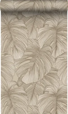 Zdjęcie produktu dla Origin Wallcoverings tapeta motyw liści 3d piaskowy beż 50 x 900 cm
