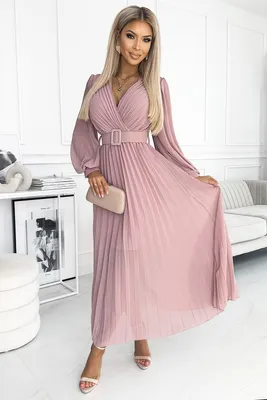 Produktbild von Numoco Dámské maxi šaty Klara pudrová růžová Univerzální