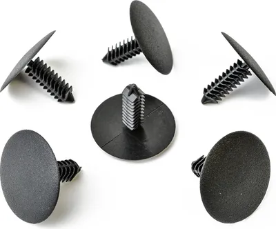 Produktbild von 10x Universal Befestigungs Tannenbaum Clip in Schwarz | 28 mm