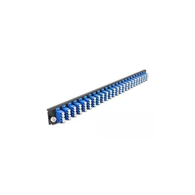 Produktbild von DeLOCK 19″ LWL Spleißbox Frontblende 24 Port LC Quad blau, Faser, LC, Blau, Rackeinbau, 1U, 44 mm