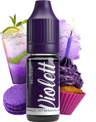 Produktbild von Belissia Lebensmittelfarbe Violett - 10ml flüssig & hochkonzentriert - Lebensmittelechte Speisefarbe zum Backen, Kochen, Fondant & DIY - vegan