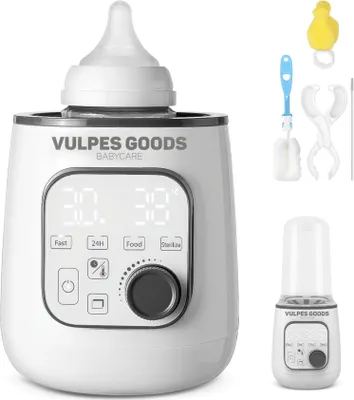 Produktbild von Vulpes Goods Flaschenwärmer, Baby Fläschchenwärmer, Babykostwärmer, 10in1, Babyflaschen-Sterilisator, Warmhalten, mit LCD-Display