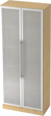 Produktbild von Schrank grau/Ahorn 2004x800x420mm m.Glastüre