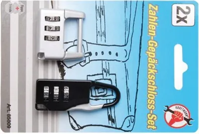 Produktbild von KRAFTMANN 85809 Zahlen-Gepäckschloss-Satz, 2-tlg.