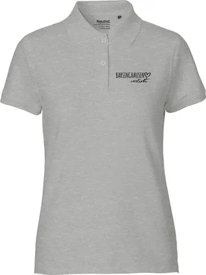 Produktbild von Huuraa Damen Polo Shirt Barsinghausen verliebt XS Sport Grey Bio Baumwolle Fairtrade Poloshirt Geschenkidee