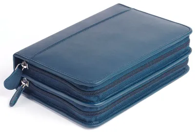 Produktbild von Hausapotheke Globuli Leder (ohne Gläser) | RFID | 16-560 Schlaufen| OMEO® 120er blau