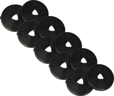 Produktbild von vhbw 10x Aktivkohlefilter kompatibel mit Respekta CH22010/90SBZ Dunstabzugshaube
