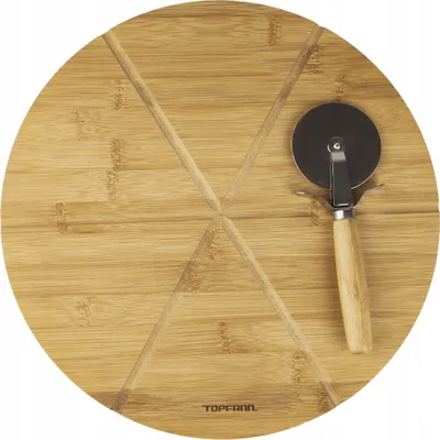 Zdjęcie produktu dla Talerz do pizzy z nożem Deska do pizzy Deska do serwowania Deska do krojenia 32 cm