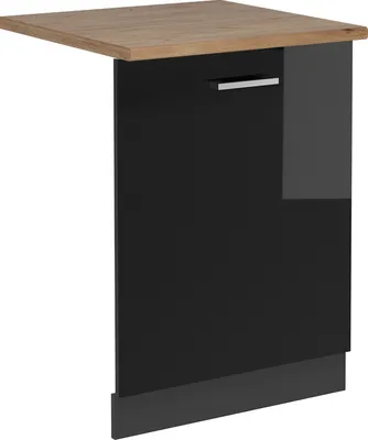 Image de Façade de lave-vaisselle Vicco R-Line Noir Haute brillance 60cm , PT Chêne, Model 54971