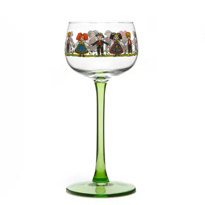 Image de 6 Verres à Vin d'Alsace motif HANSI