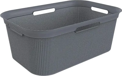 Produktbild von Rotho Brisen Wäschekorb 40l mit 4 Griffen, anthrazit, Kunststoff