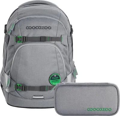 Produktbild von Coocazoo Mate Tarp Mixed Silver Dust Schulrucksack Set 2teilig