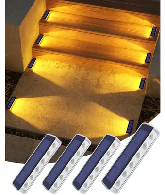 Immagine prodotto di Lampada solare da giardino - Luce bianco caldo - Per esterno - Set da 4 - IP68 impermeabile