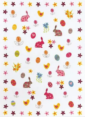 Produktbild von Geschirrtuch Hasen mit Ostereiern, Osterhasen, Geschirrtücher Mitbringsel Geschenkidee Tuch Ostern