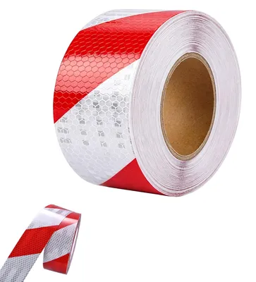 Obrázok produktu pre Reflexná výstražná páska, 5 cm x 25 m, červeno-biela