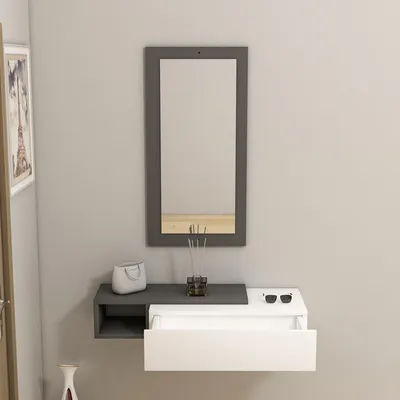 Produktbild von Skye Decor, Vien - Anthracite, White, Kommode, Anrichte, Anthrazit, 82 x 15,8 x 29,6 cm