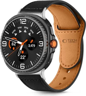 Produktbild von Pasek Tech-Protect Leatherfit Na Samsung Galaxy Watch 40 / 44 / 46 Mm - Czarny