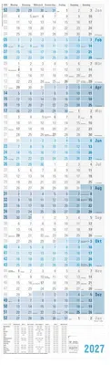 Produktbild von Wandkalender hochkant 2027
