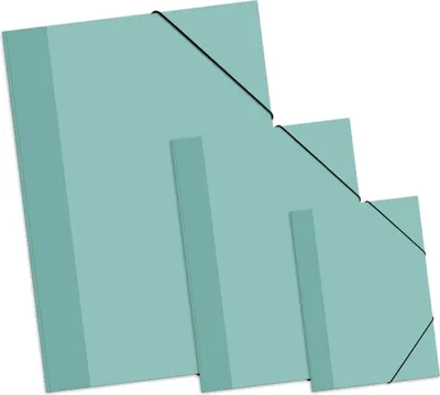 Produktbild von itenga Zeichenmappe A2 Sammelmappe A3 Gummizugmappe A4 Set PASTELL GRÜN